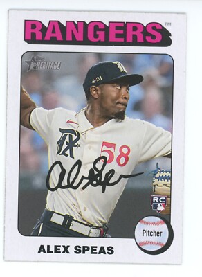 2024 TOPPS HERITAGE BASEBALL WHITE BORDER ALEX SPEAS  RC #274
