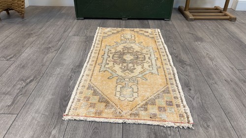Alfombra turca pequeña, alfombra de baño, alfombra pequeña vintage, alfombra pequeña de 1,5x2,9 pies - Imagen 4 de 10