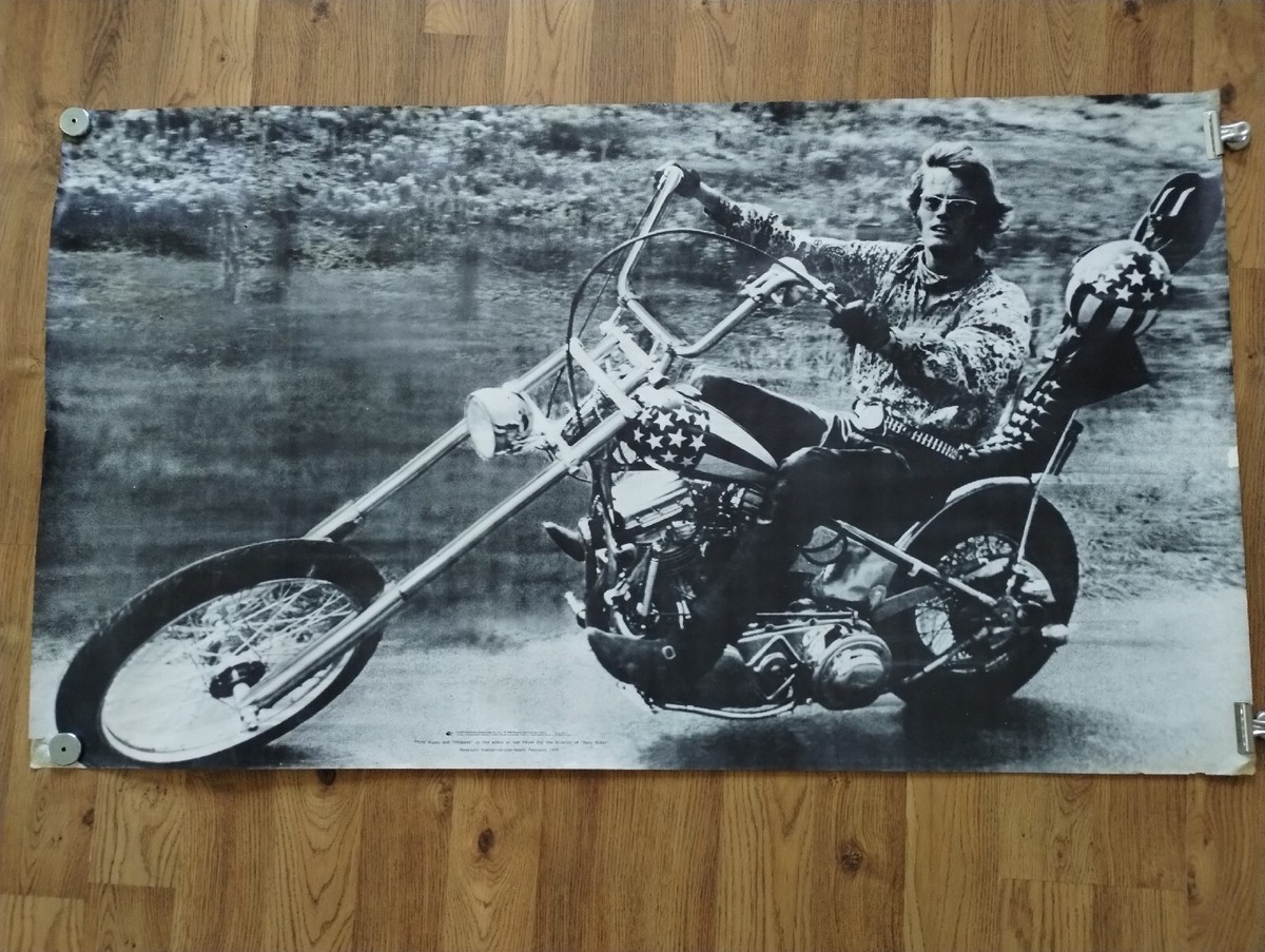 VINTAGE EASY RIDER MOTORCYCLE POSTER Peter Fonda 