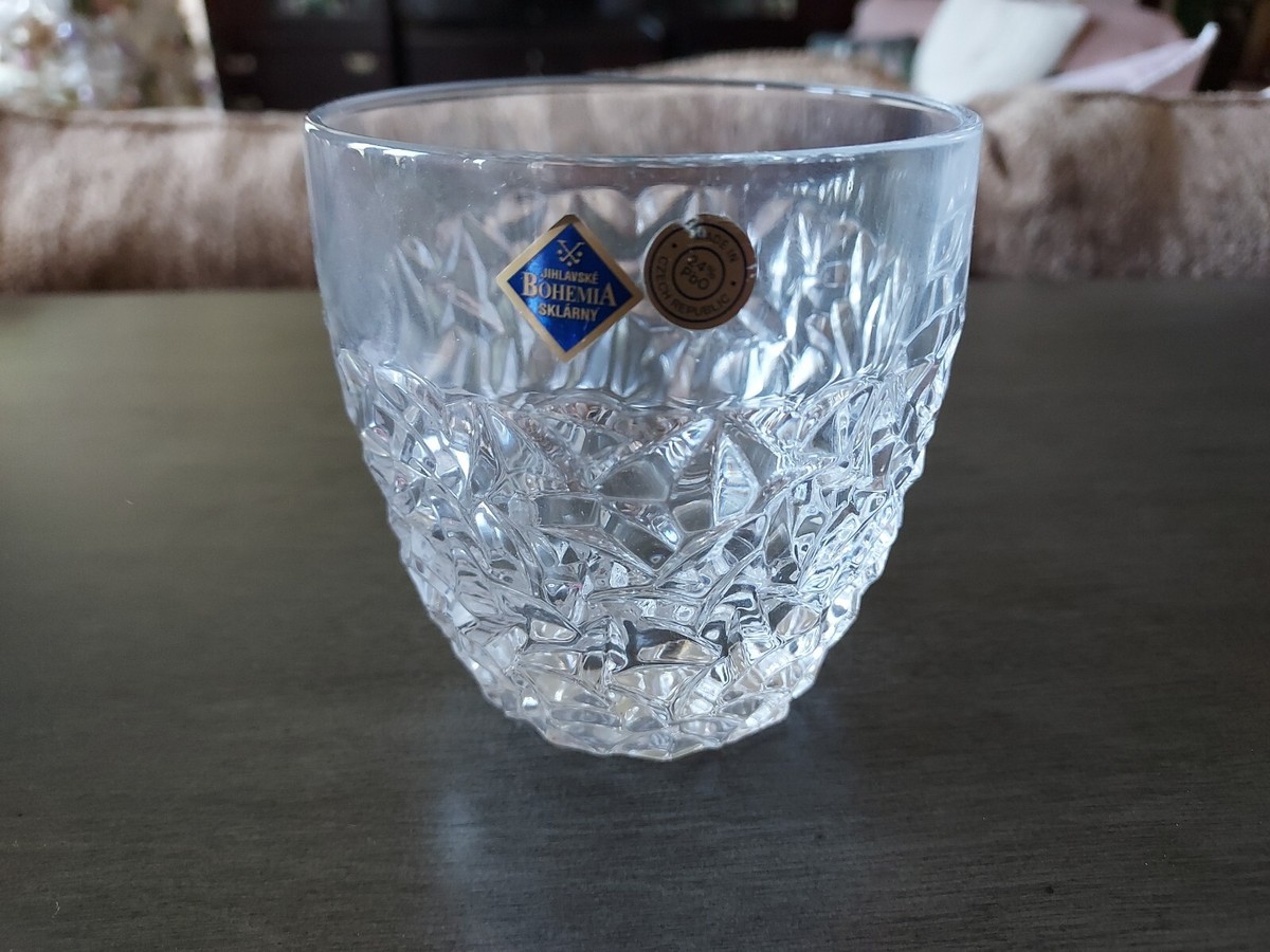 チェコスロバキア　Bohemia Glass 四つ葉型クリスタルトレイ チェコスロバキア Bohemia Glass 四つ葉型クリスタルトレイ チェコ