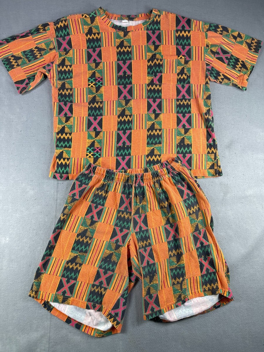 Vintage 90s Malcolm X Short Set Size Medium Top and Bottom Crop