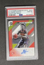 De'Andre Hunter 2019 Donruss Optic Signature Series Rookie Auto -Hawks RC PSA 10