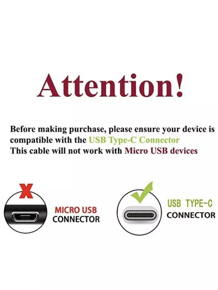 6FT Type C USB Data Fast Charger Cable for OEM Samsung Galaxy S8 S9 S10 NOTE9 BK - Image 2 of 3