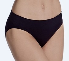 VANITY FAIR No Pinch No Show Seamless Midnight Black Bikini Panty Womens M L XL
