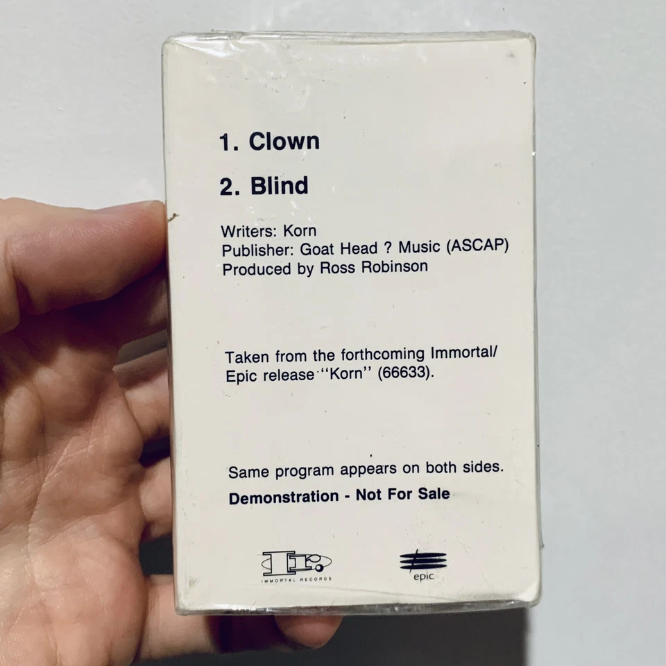 RARE Vintage 1994 Korn DEMO TAPE Cassette promo Tape NEW SEALED Metal 90s - Image 2 of 4