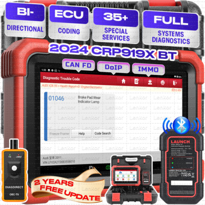 LAUNCH X431 CRP919X PRO Elite Bidirectional Car Diagnostic Scanner Key Coding BT