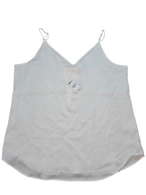 Women's Express White Ivory V-Neck Sheer Tank Top - Size M