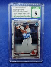 2020 Bowman Chrome BRANDON HOWLETT CSG 9 Autograph card BOSTON RED SOX auto