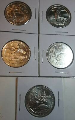 2018 All Five D America the Beautiful Quarters - BU - 5 Coins - Uncirculated