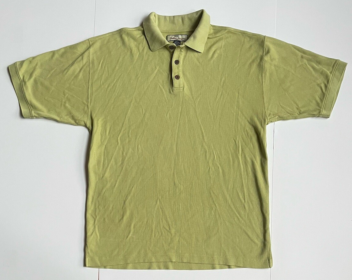 Tommy Bahama Men's Short Sleeve Silk Blend 3-Button Polo Shirt