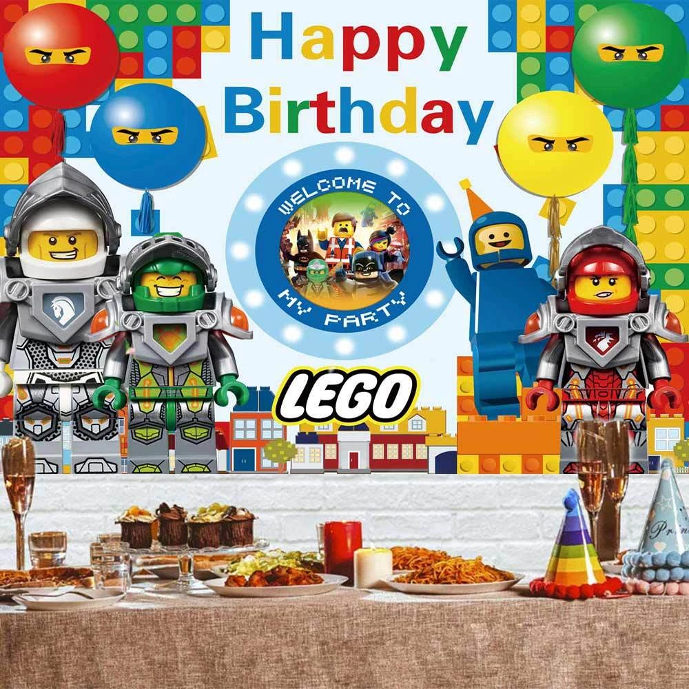 Nexo knight Birthday Backdrop Banner Poster Vinyl Party Decoraton