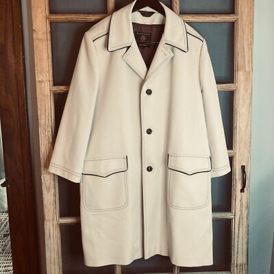 International Collection Richman Bros Mens White Dress Coat Size 42R Full Length