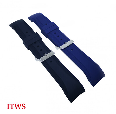 Cinturino in Caucciù 20, 22, 24mm ansa curva Rx Colori Nero, Blu watch band  C122 | eBay
