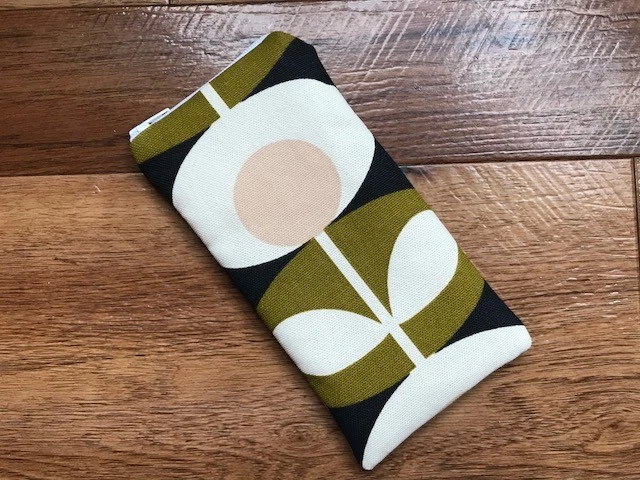 HANDMADE GLASSES SUNGLASSES ZIPPED CASE ORLA KIELY SEAGRASS OVAL FLOWER FABRIC