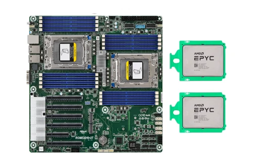 Asrock Rack ROME2D16-2T Motherboard+ 2x AMD EPYC 7532 32 Cores 64 Threads CPU
