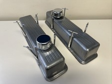 Chevy 350 Small Block Valve Covers 327 350 Aluminum Finned Rat Rod Valve Covers