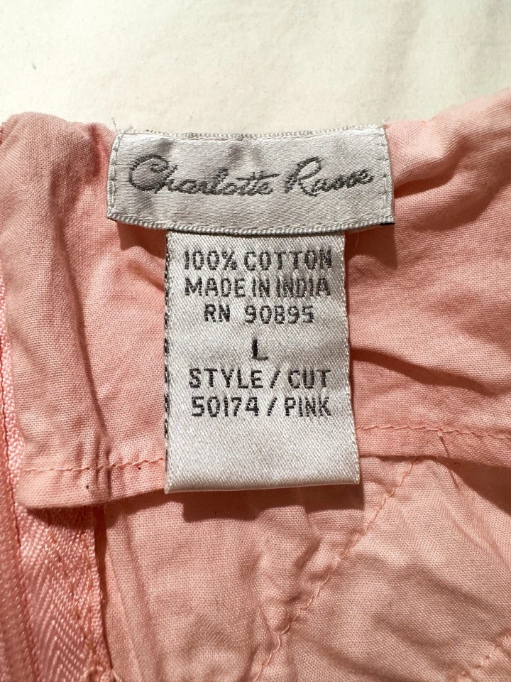 Minifalda grande vintage Y2K Charlotte Russe rosa y blanco con lazo de encaje coqueta Foto 4 de 4