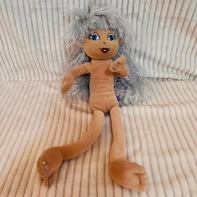 Build A Bear Workshop Friends 2B Made 15'' Plush Doll Rare Silver Hair blue eyes