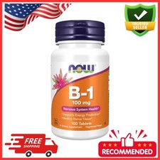 NOW Supplements, Vitamin B-1 100 Mg, Energy Production , Nervous System Health