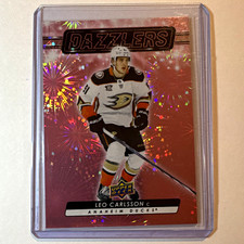 Upper Deck 2023-24 Extended Series Dazzlers Pink Leo Carlsson DZ-122 Ducks