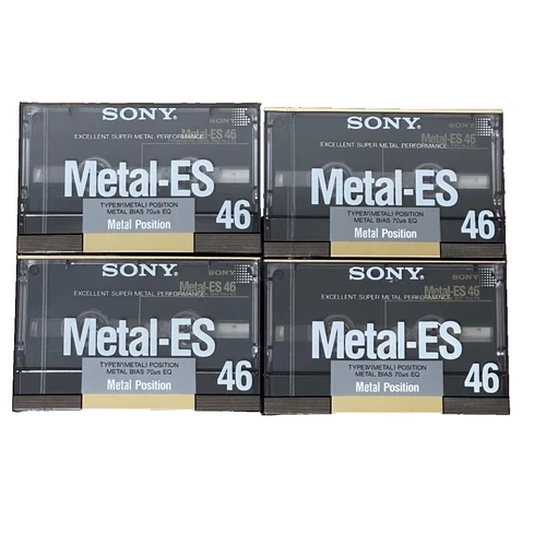 Sony Metal-ES 46 46min Type IV Metal Cassette Tape Sealed 4-Pack