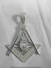 2.20CT Real Moissanite Passes Tester 925 Sterling Silver Large Cross Pendant