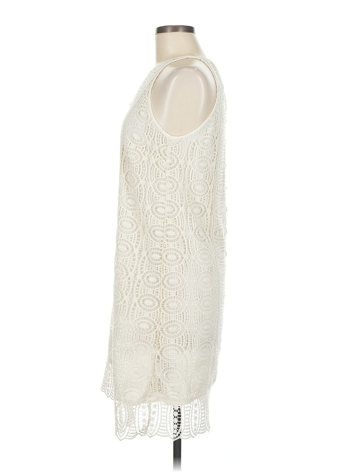 Massimo Dutti Women Ivory Casual Dress 8 thumbnail 4