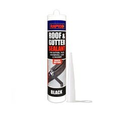 High-Performance Black Roof & Gutter Sealant - 260ml Waterproof Formula