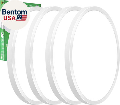 4PK 15.8 Inch LED Flush Mount Ceiling Light, 32W, 3480LM, 3000K/4000K/6000K CCT