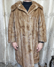 1950s Vintage Luxury Real genuine palomino blonde Mink fur db coat L 12 42