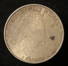Dinamarca 1953 2 coronas - plata - Federico IX - Groenlandia