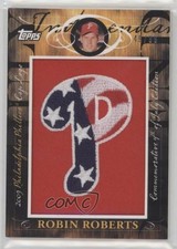 2010 Topps Jumbo Packs Manufactured Hat Logo Relic 49/99 Robin Roberts HOF z2c