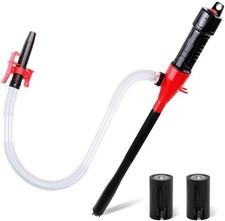 Fuel Transfer Pump Battery Powered - Portable Pump With Clip - Red