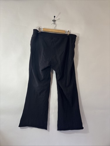Old Navy Womens Y2K Low Rise Flare Black Pink Logo Spellout Sweatpants Size XL - Picture 6 of 10