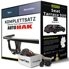 Für SEAT Tarraco SUV Typ KN2 Anhängerkupplung starr +eSatz 13pol 18- NEU AHK