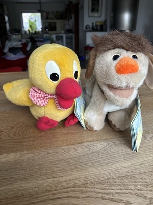 Plüschtiere Sandmännxhen Schnatterinchen Und Moppi DDR Heunec Kuscheltiere Neu