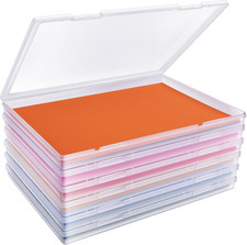 6 Pack Photo Storage Box, Fits 8" X 10" Photo, Large Plastic Scrapbook Paper Sto