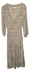 Women's Faithfull The Brand Size 4 Matilda Floral Maxi Dress Boho Peasant