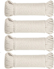 200ft Natural Cotton 3/16 Inch Rope, Heavy-Duty General-Purpose Utility Cord,...