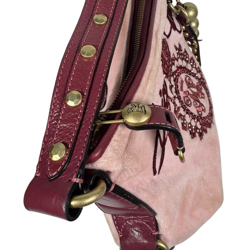 Vintage Juicy Couture Y2K JC Studs The Countryside Hobo Pink Shoulder Purse - Picture 3 of 13