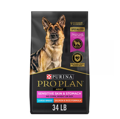 Purina Pro Plan Sensitive Skin - Stomach Large Breed Dry Dog Food -Salmon, 34 Lb