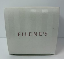 Vintage Defunct Filene&rsquo;s May Department Store White Stripe Empty Gift Box 5x5x3