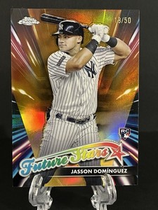 2024 Topps Chrome Update Jasson Dominguez Future Stars Rookie True Gold #’d /50