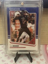 Lamar Jackson 2018 Score SHOWCASE BLUE RC #/99 SP SSP Rookie Card Ravens. rookie card picture