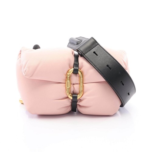 Moncler Snow Leather Shoulder Bag Women Pink One Size