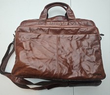 Stilord  Soft Leather Briefcase Messenger Cross Body Laptop Document Bag 42 X 33