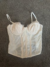 Garage Cream Lace Bustier Corset Romantic Top
