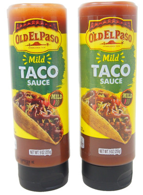 Old El Paso Mild Taco Sauce 9oz (2 Pack) Mexican Flavor Topping Dip Marinade