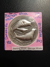 Beluga Whale White  - 35 grams - 92.5% Sterling Silver  93.54 per troy oz