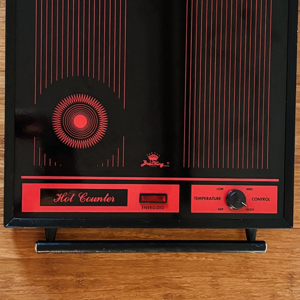 Vintage Broil King Electric Hot Counter, Model No. 1450 Black & Red Food Warmer - Image 2 of 4